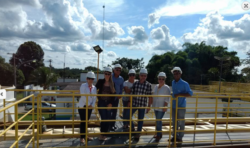 Representantes da AGEVISA de Rondônia conhecem na Estação de Tratamento de Água de Ariquemes