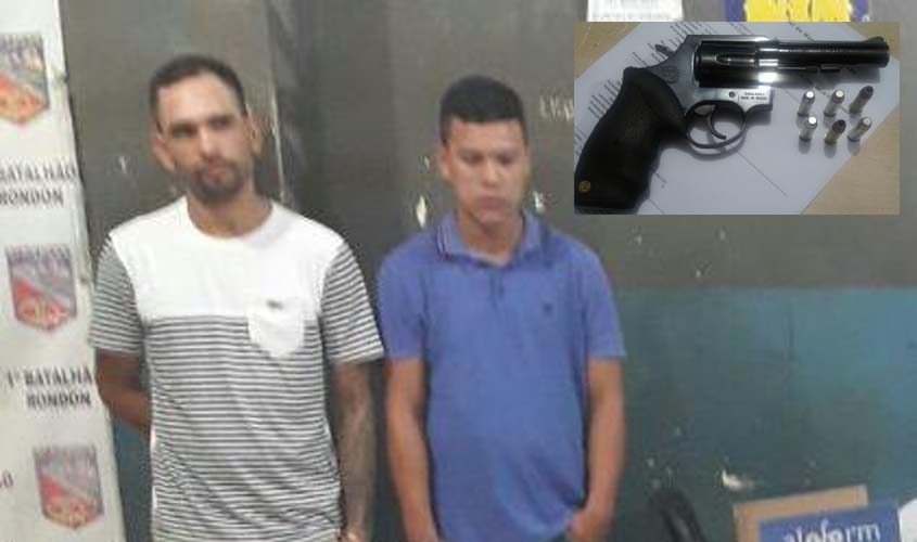 Dupla é detida portando revólver na região central da capital
