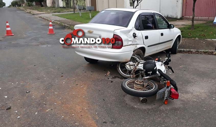 Fugitivo da Justiça é preso com moto roubada após ser envolver em acidente de trânsito