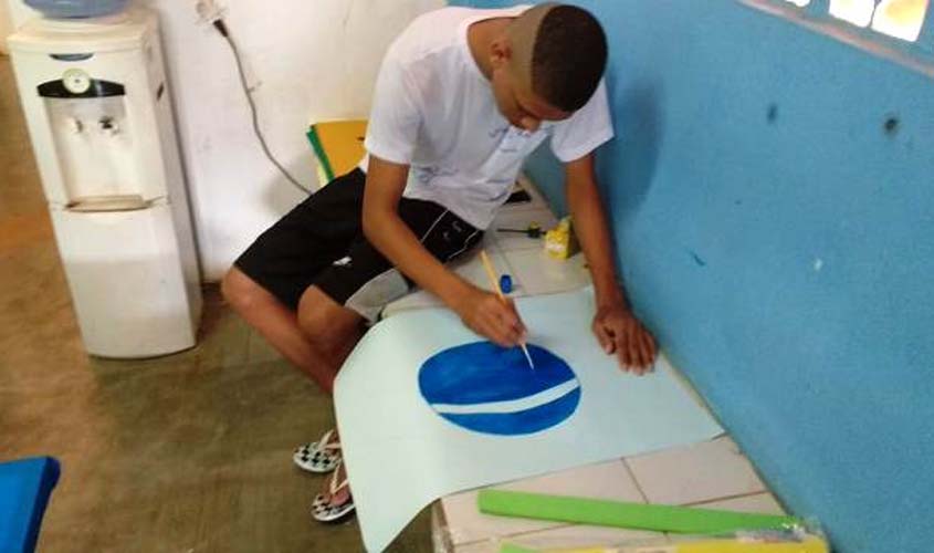 Na torcida pelo Brasil Unidades Socioeducativas em Rondônia são decoradas para a Copa