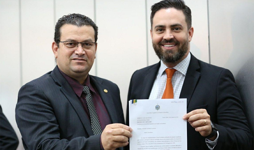 Deputado Estadual Léo Moraes pede alteração da data do concurso da ALE/RO