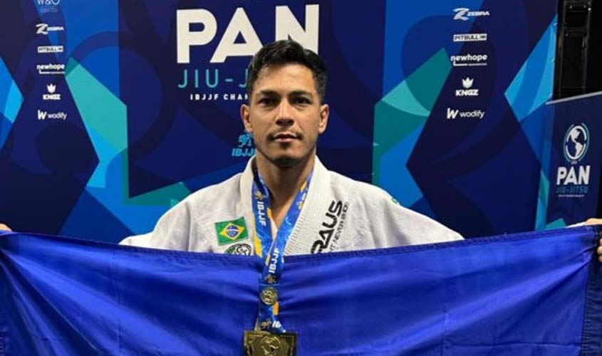 Atleta de Rondônia incentivado pelo 'Pró-Atleta' conquista o ouro no PAN 2024 de Jiu-Jitsu
